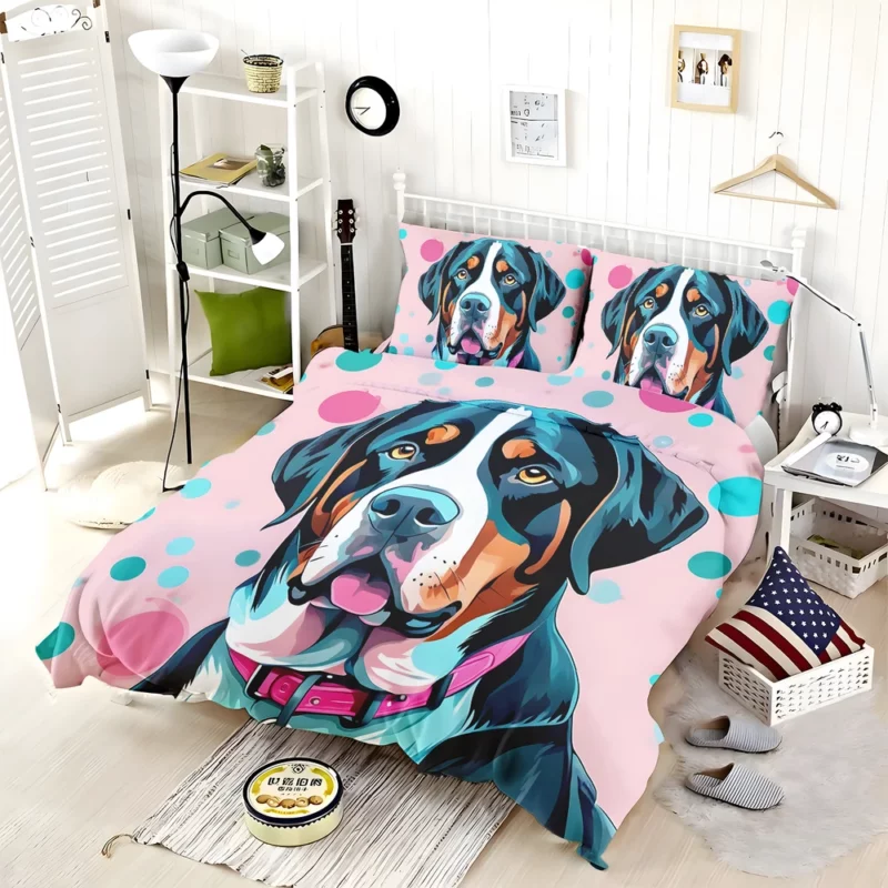 Greater Swiss Mountain Majesty Dog Gift Bedding Set