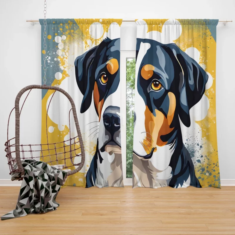 Greater Swiss Mountain Treasures Dog Gift Curtain