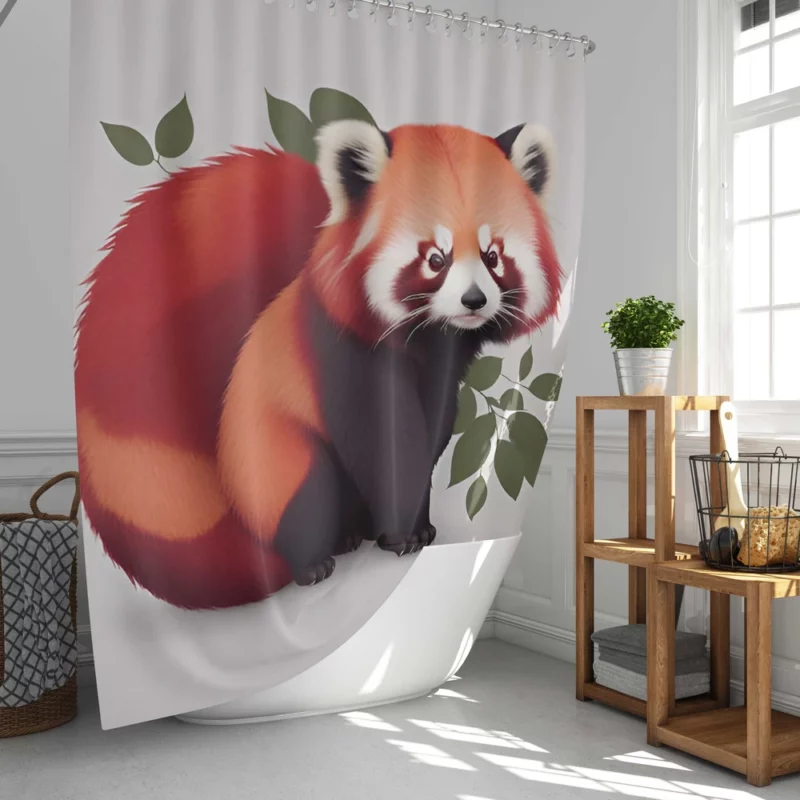 Happy Panda with a Joyful Demeanor Shower Curtain