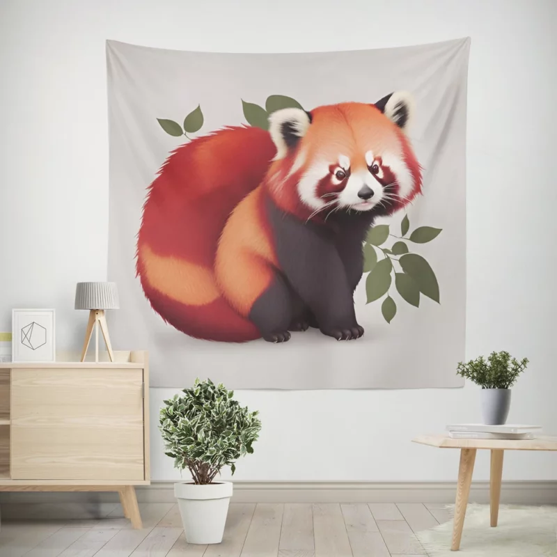 Happy Panda with a Joyful Demeanor Wall Tapestry
