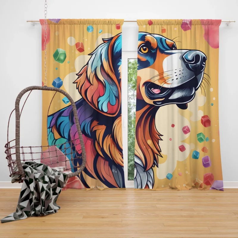 Harrier Charm Dog Gift Joy Curtain