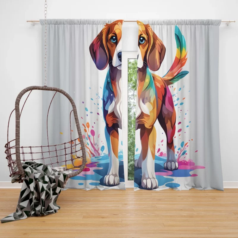 Harrier Elegance Dog Gift Curtain