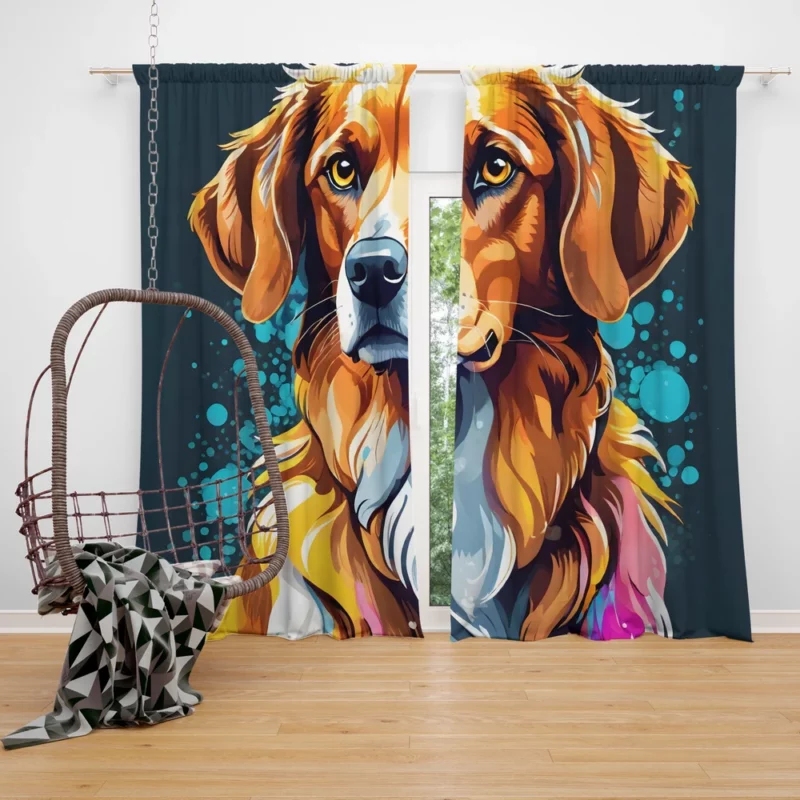 Harrier Playful Charm Dog Joy Curtain