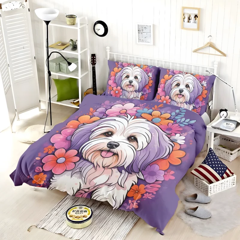 Havanese Elegance Dog Gift Bedding Set