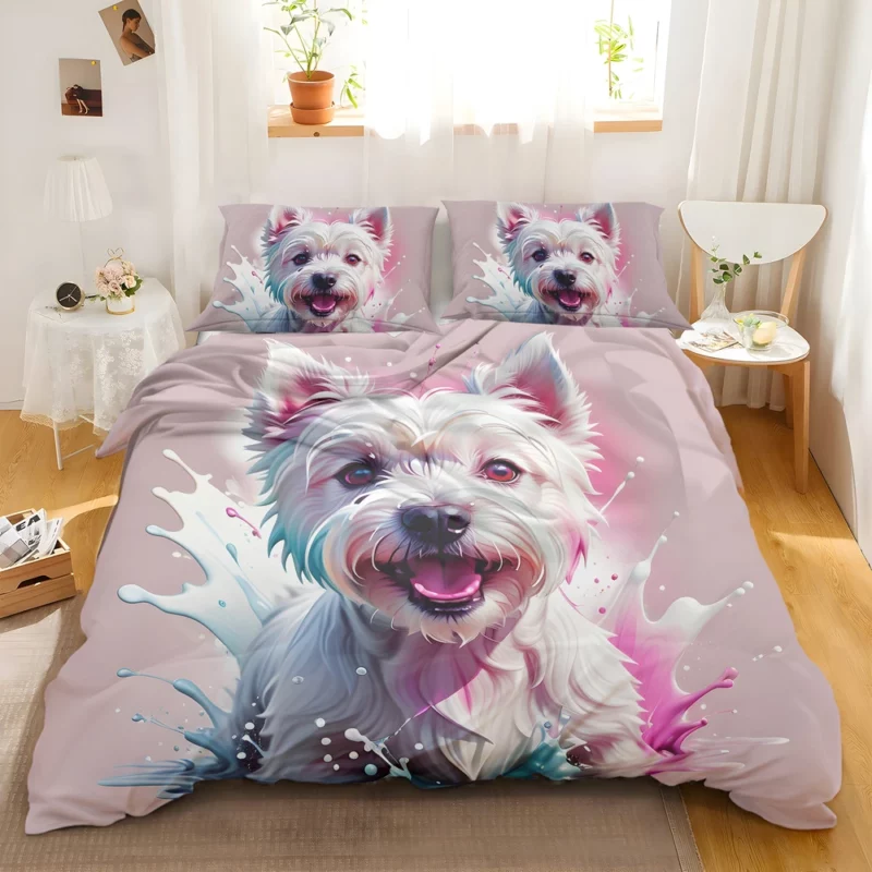 Highland Joy Playful Westie Companion Bedding Set 2