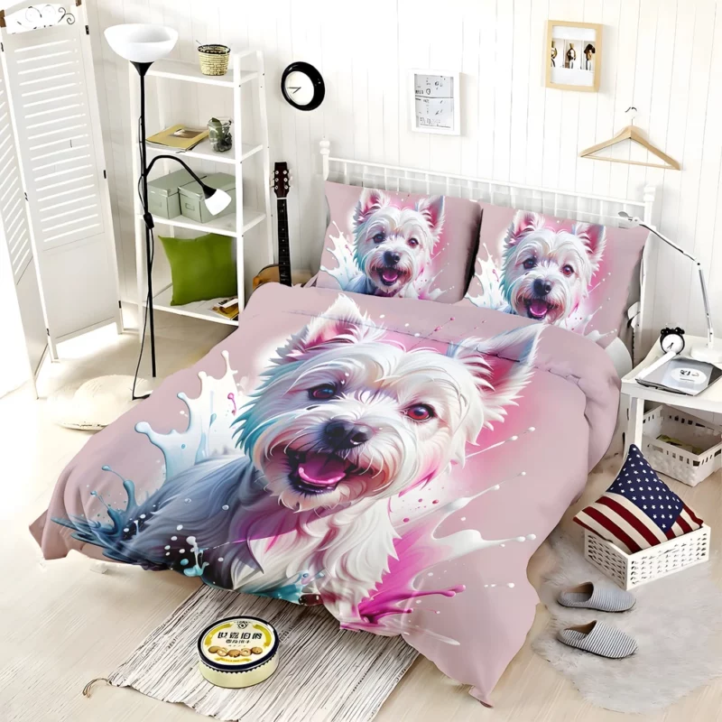 Highland Joy Playful Westie Companion Bedding Set