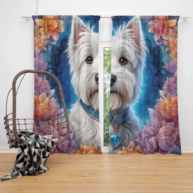 Highland Wonder Westie Dog Breed Curtain