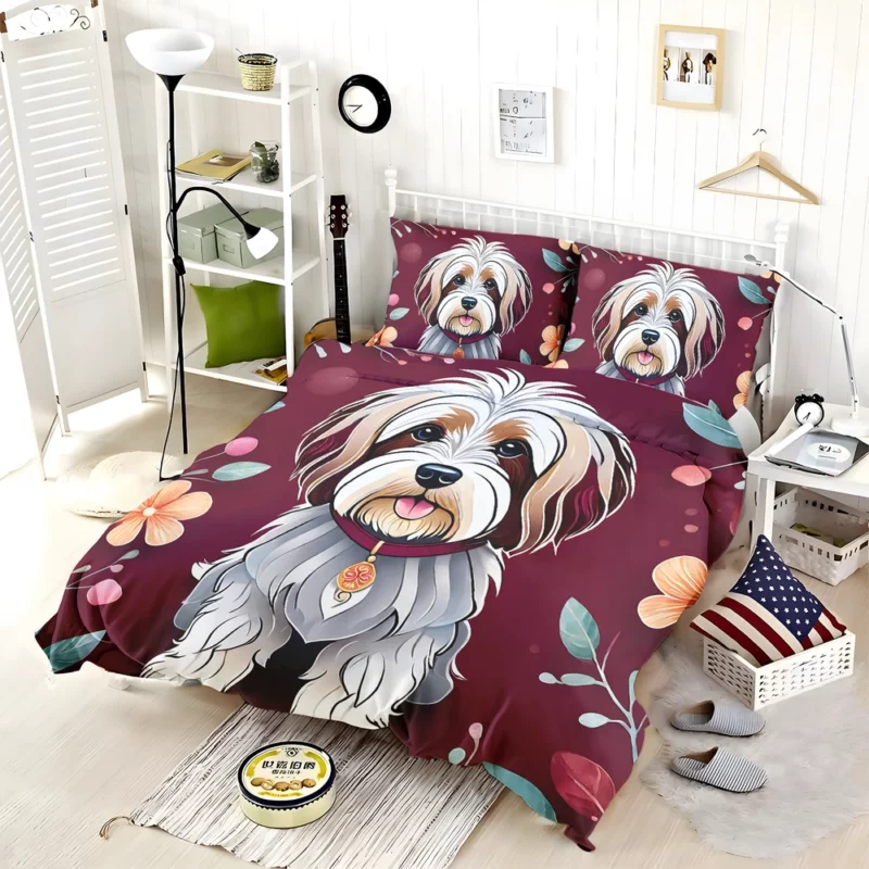 Himalayan Wonder Tibetan Terrier Dog Breed Bedding Set