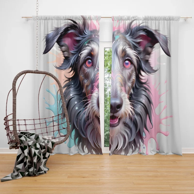 Hound Majesty Scottish Deerhound Dog Curtain