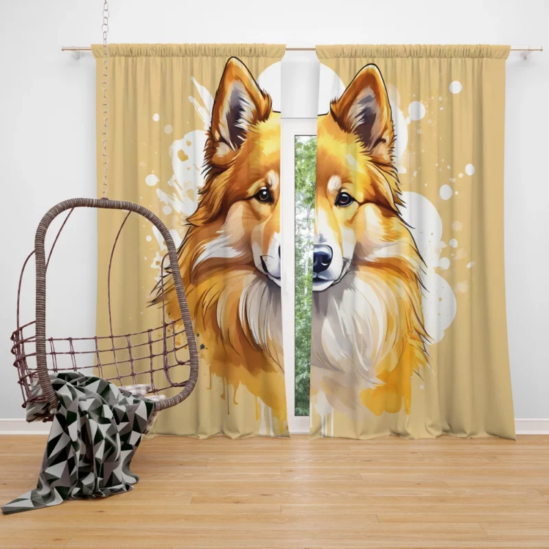 Icelandic Sheepdog Bond Teen Companion Curtain