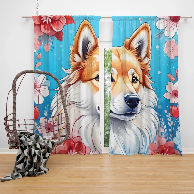 Icelandic Sheepdog Elegance Teen Stylish Gift Curtain