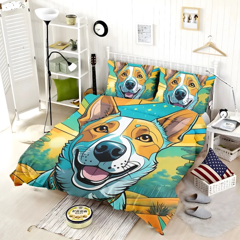 Intelligent Australian Cattle Dog Canine Wit Bedding Set