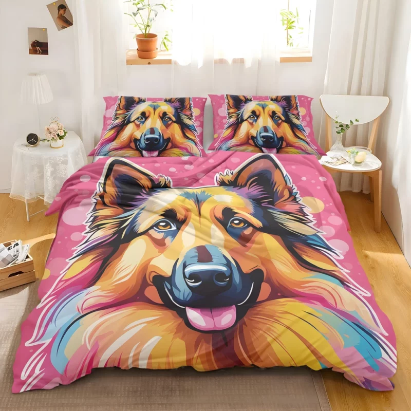 Intelligent Belgian Tervuren Dog Companion Bedding Set 2