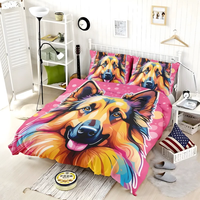 Intelligent Belgian Tervuren Dog Companion Bedding Set