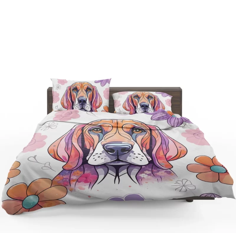 Intelligent Bloodhound Dog Explorer Bedding Set 1