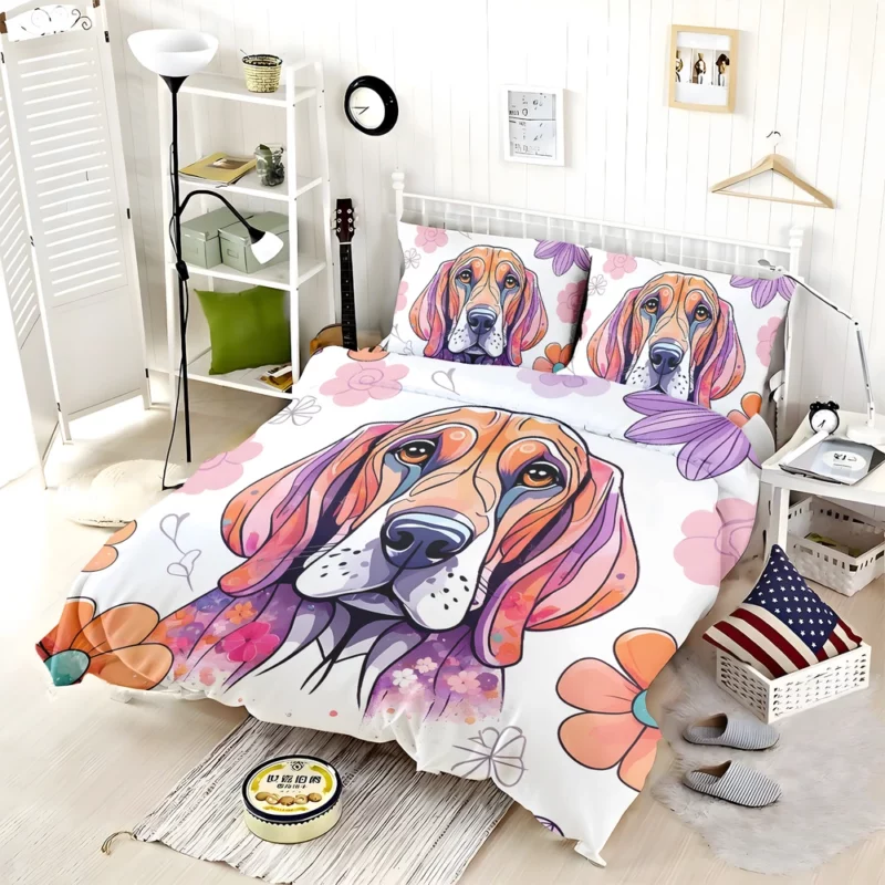 Intelligent Bloodhound Dog Explorer Bedding Set