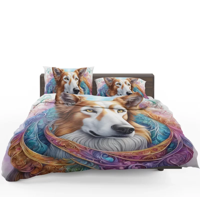 Intelligent Borzoi Dog Explorer Bedding Set 1