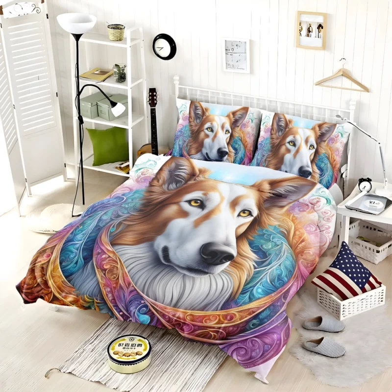 Intelligent Borzoi Dog Explorer Bedding Set