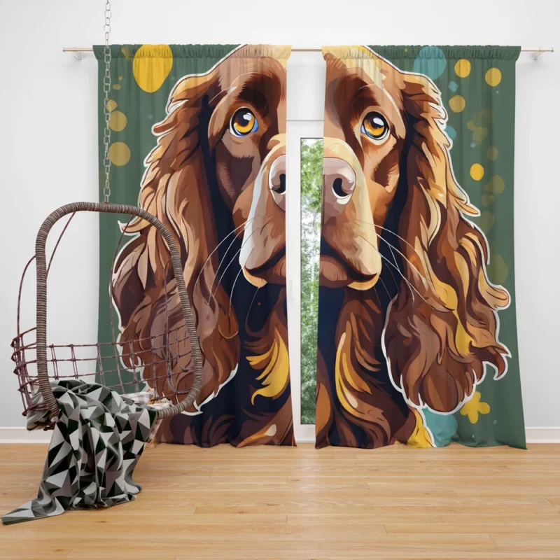 Intelligent Boykin Spaniel Dog Explorer Curtain