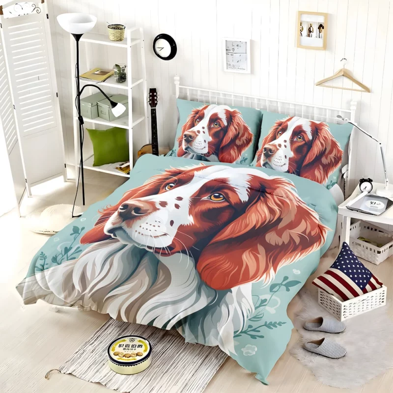 Irish Red and White Setter Pup Teen Surprise Bedding Set