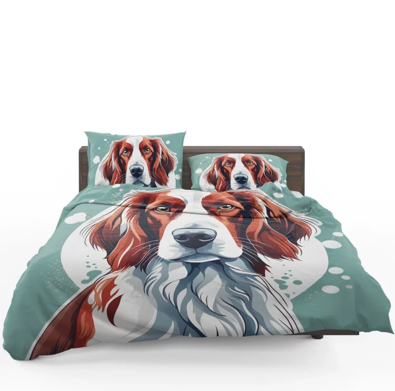 Irish Red and White Setter Teen Dog Gift Bedding Set 1