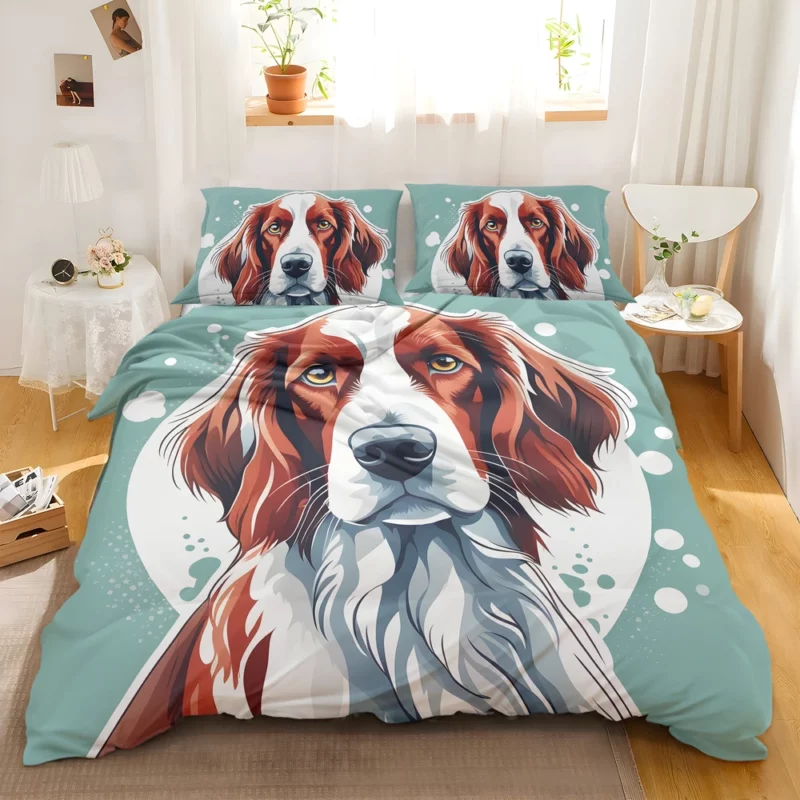 Irish Red and White Setter Teen Dog Gift Bedding Set 2