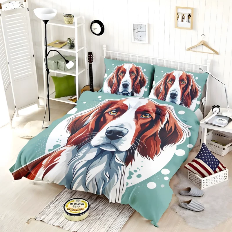 Irish Red and White Setter Teen Dog Gift Bedding Set