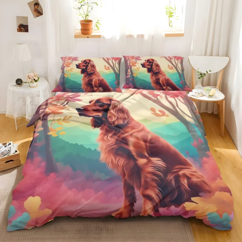 Irish Setter Charm Teen Dog Gift Bedding Set 2