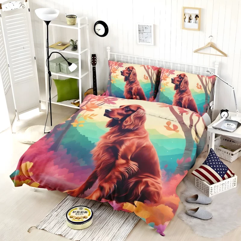 Irish Setter Charm Teen Dog Gift Bedding Set