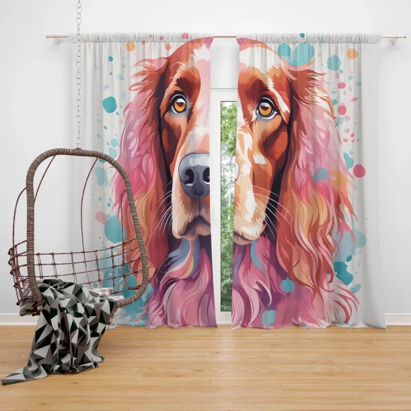 Irish Setter Love Teen Gifted Joy Curtain