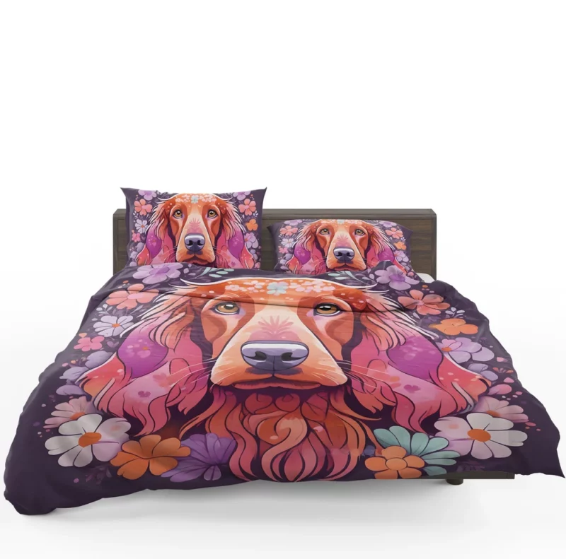 Irish Setter Pup Teen Birthday Surprise Bedding Set 1