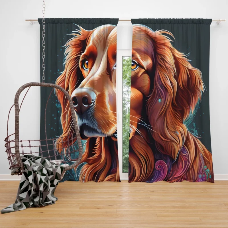 Irish Setter Surprise Teen Joy Curtain