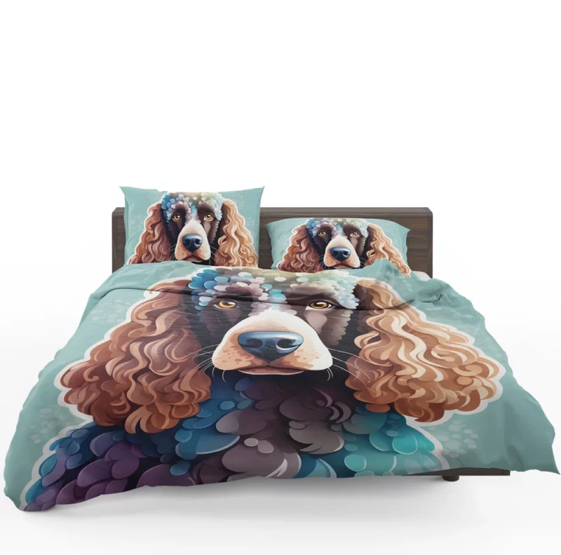 Irish Water Spaniel Charm Teen Dog Gift Bedding Set 1