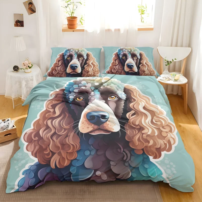 Irish Water Spaniel Charm Teen Dog Gift Bedding Set 2