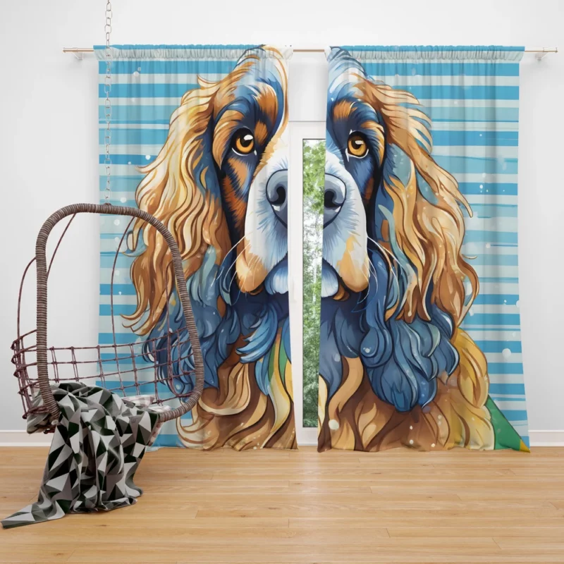 Irish Water Spaniel Surprise Teen Joy Curtain