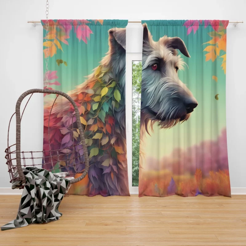 Irish Wolfhound Charm Teen Dog Gift Curtain