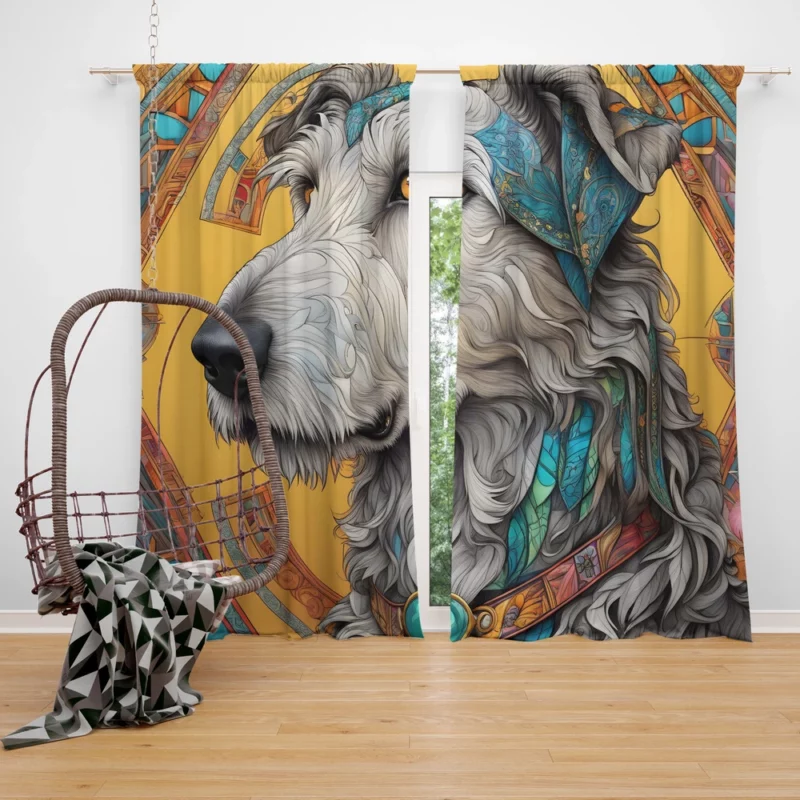 Irish Wolfhound Surprise Teen Joy Curtain