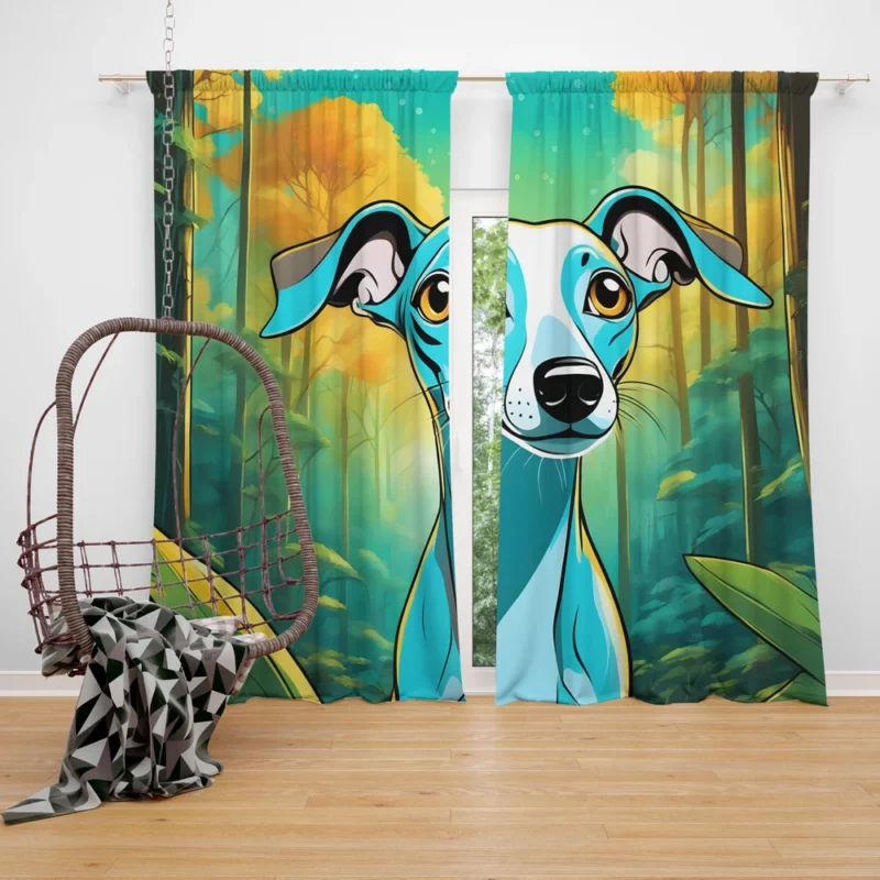 Italian Greyhound Bond Teen Companion Curtain