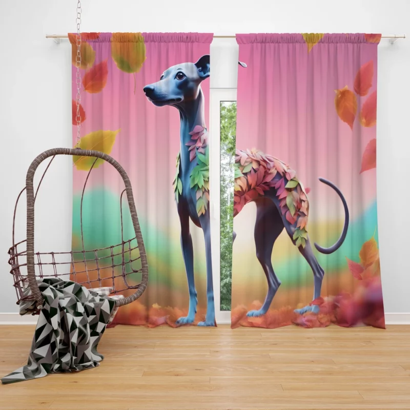 Italian Greyhound Charm Teen Dog Gift Curtain