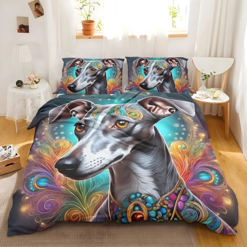 Italian Greyhound Playful Charm Teen Dog Joy Bedding Set 2