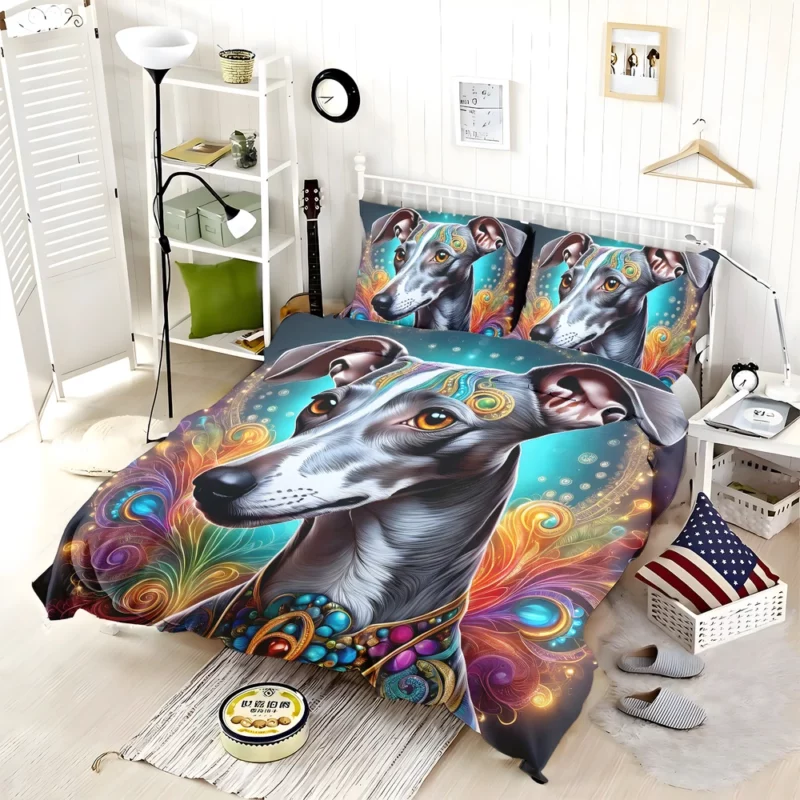 Italian Greyhound Playful Charm Teen Dog Joy Bedding Set