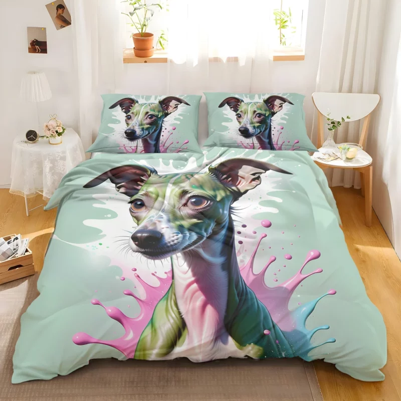 Italian Greyhound Pup Teen Birthday Surprise Bedding Set 2