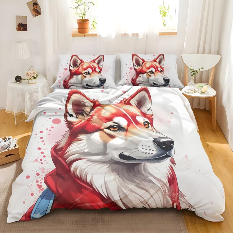 Japanese Spirit Shikoku Dog Bedding Set 2