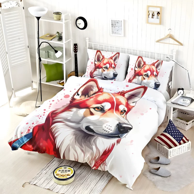 Japanese Spirit Shikoku Dog Bedding Set