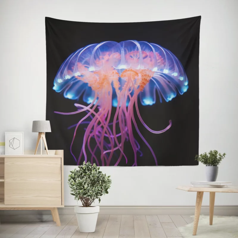 Jellyfish Aquatic Dance Wall Tapestry