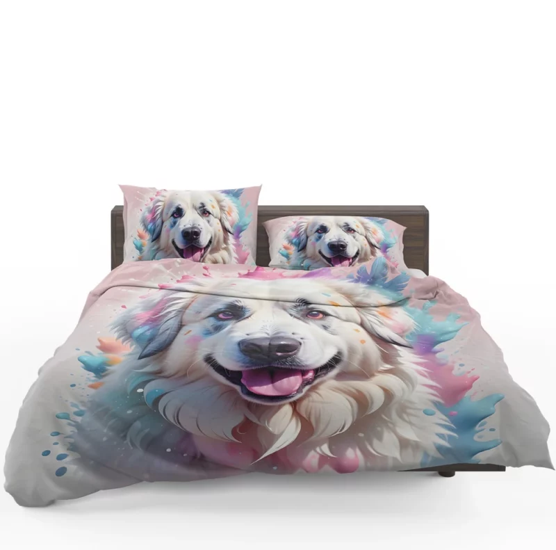 Joyful Surprise Great Pyrenees Gift Bedding Set 1