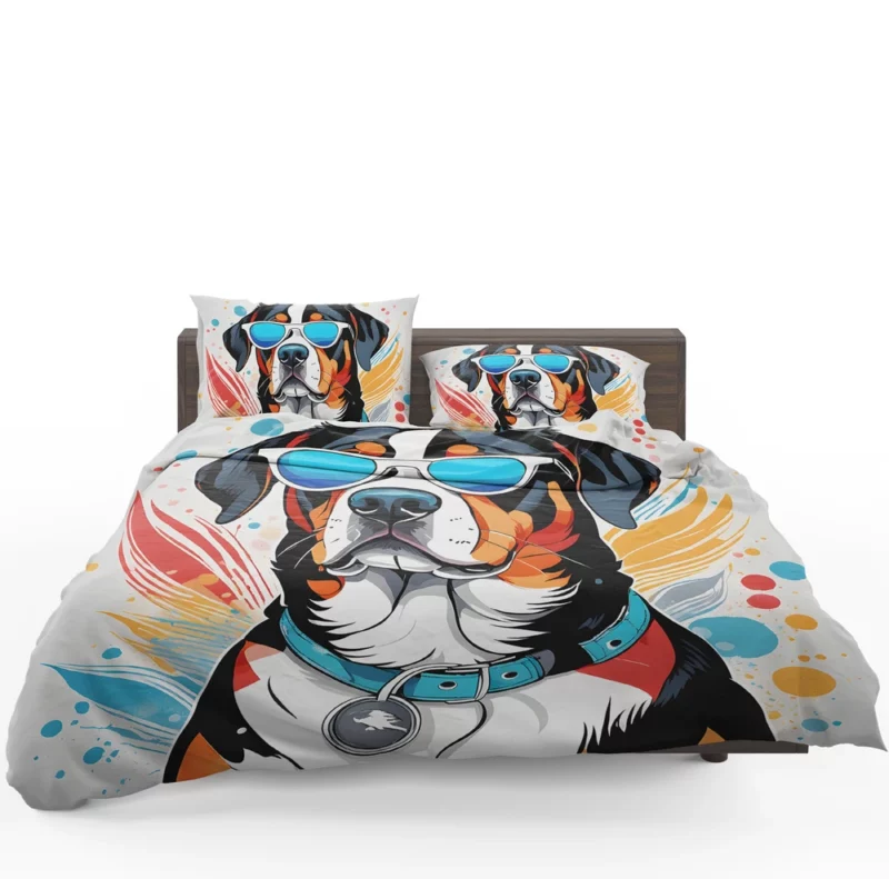 Joyful Surprise Greater Swiss Mountain Dog Gift Bedding Set 1