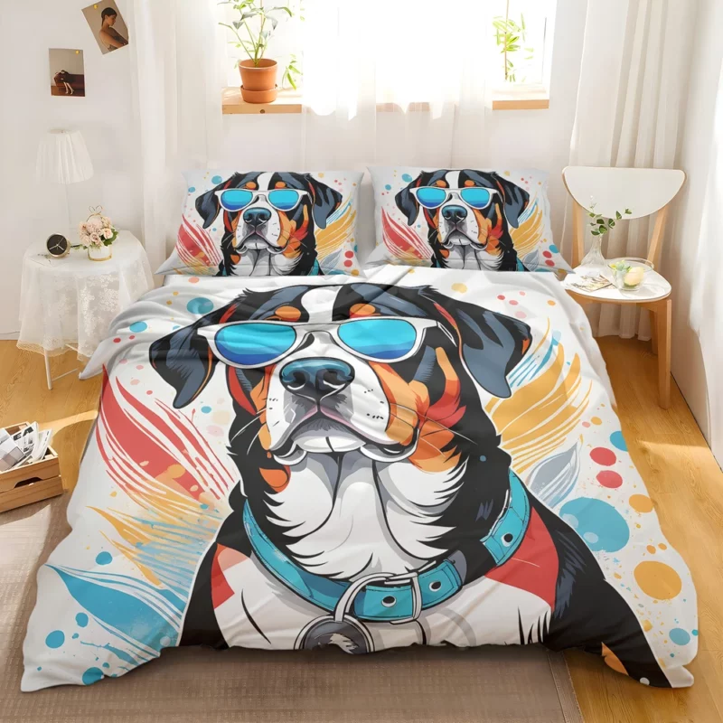 Joyful Surprise Greater Swiss Mountain Dog Gift Bedding Set 2