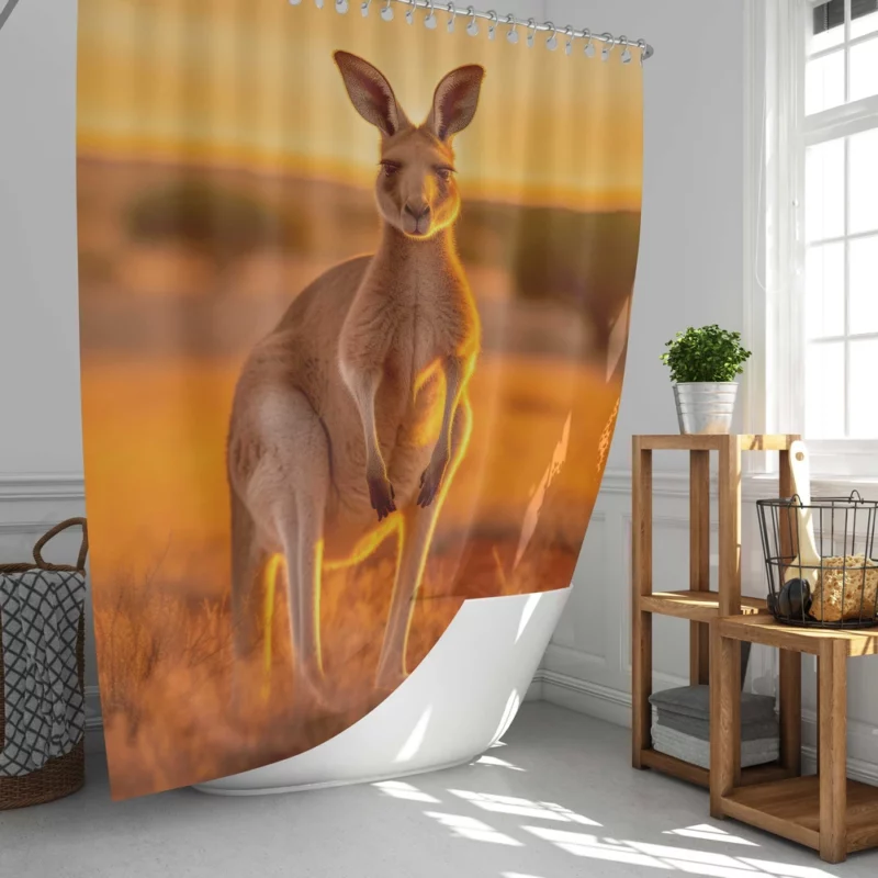 Kangaroo at Sunset Shower Curtain