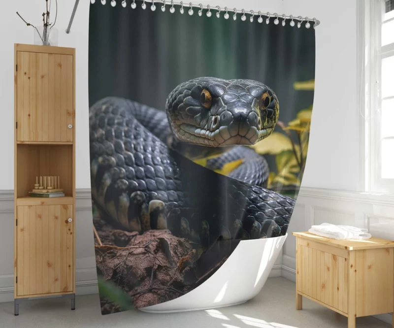 King Cobra AI Artwork Shower Curtain 1